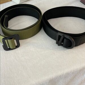 5.11 Tactical Black and Green Nylon Belts Quick-Release